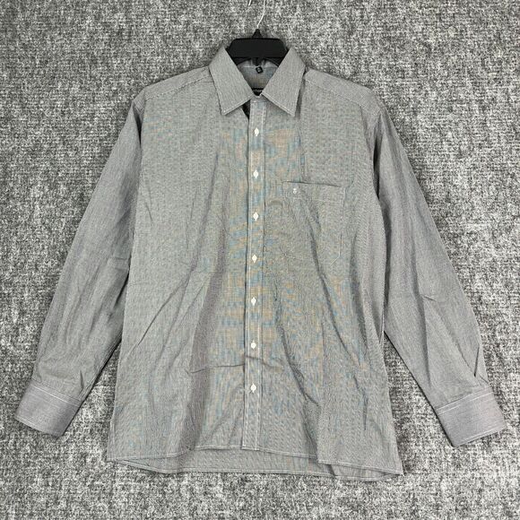 Eterna Dress Shirt Mens 42 XL Classic Non Iron Business Formal Button-Front Gray - Picture 1 of 14